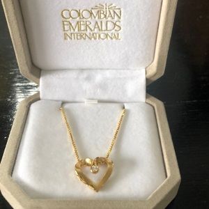 Colombian Emerald International gold necklace